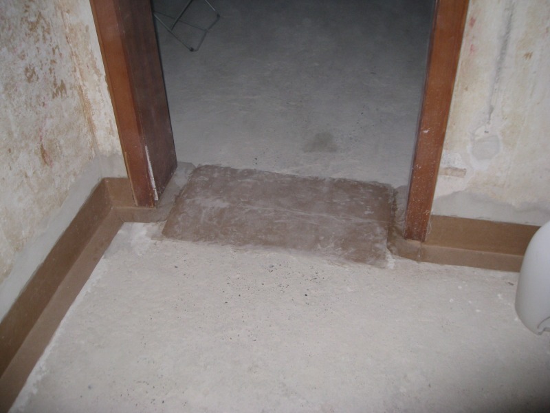 Folie in der T&uuml;r zur Wohnk&uuml;che