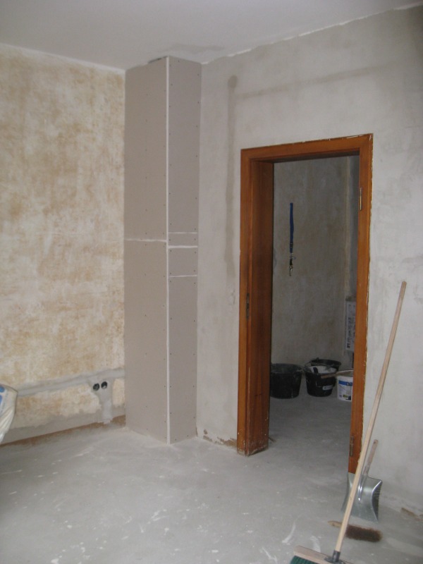 Trockenbau im Wohnzimmer